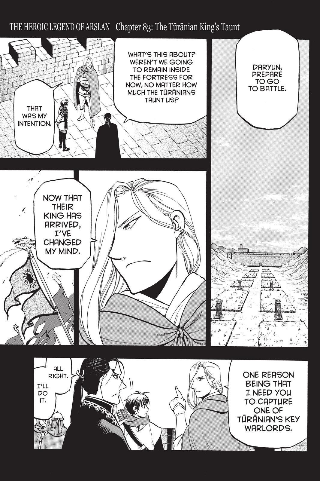 Arslan Senki (ARAKAWA Hiromu) Chapter 83 page 1 - Chapter 83