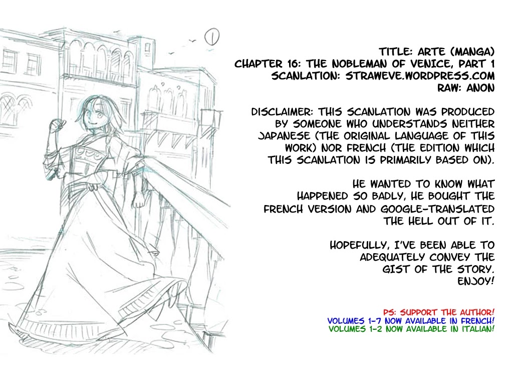 Arte Chapter 16 page 1 - Chapter 16: The Nobleman Of Venice, Part 1