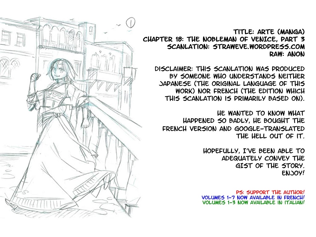 Arte Chapter 18 page 1 - Chapter 18: The Nobleman Of Venice, Part 3