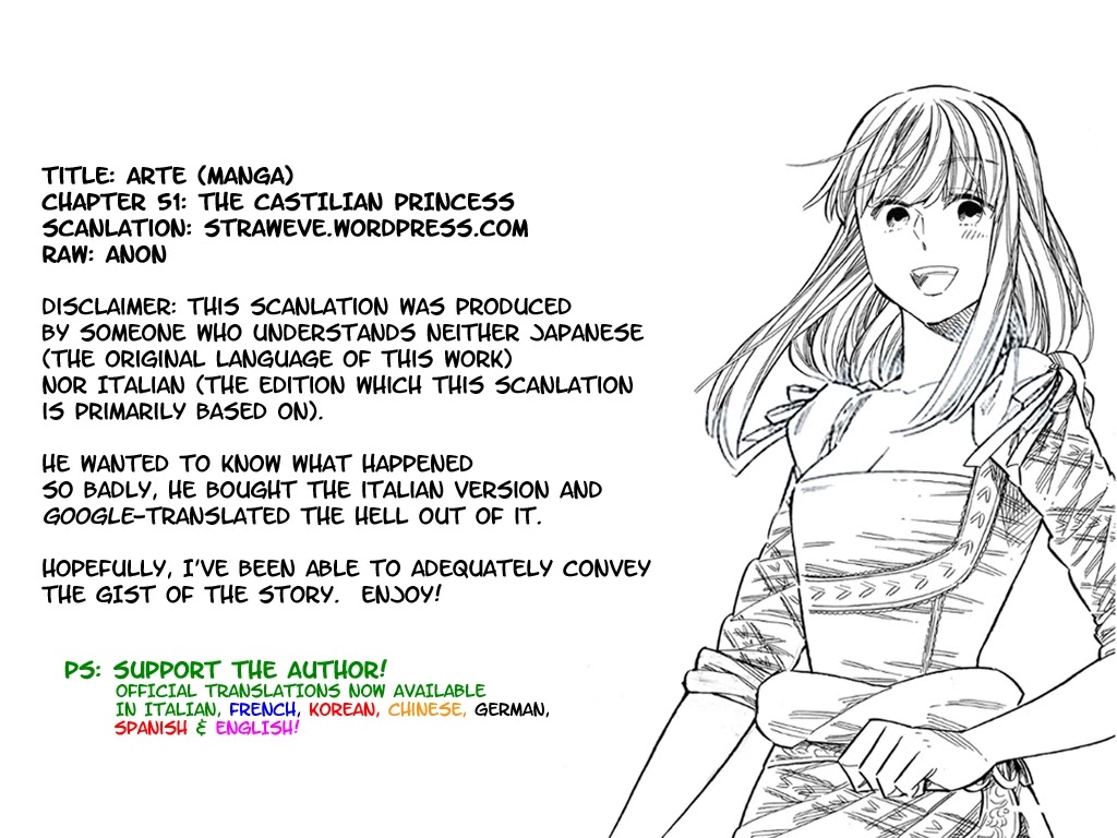 Arte Chapter 51 page 1 - Chapter 51: The Castilian Princess