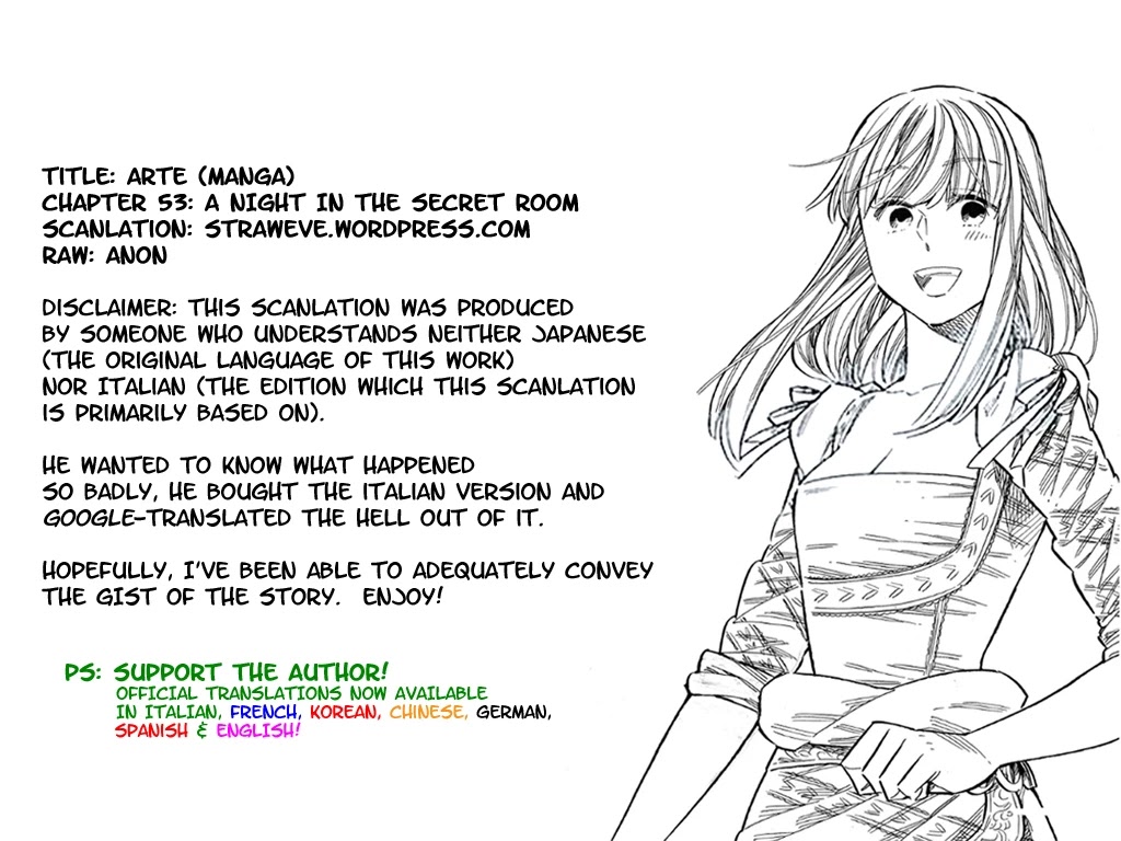 Arte Chapter 53 page 1 - Chapter 53: A Night In The Secret Room