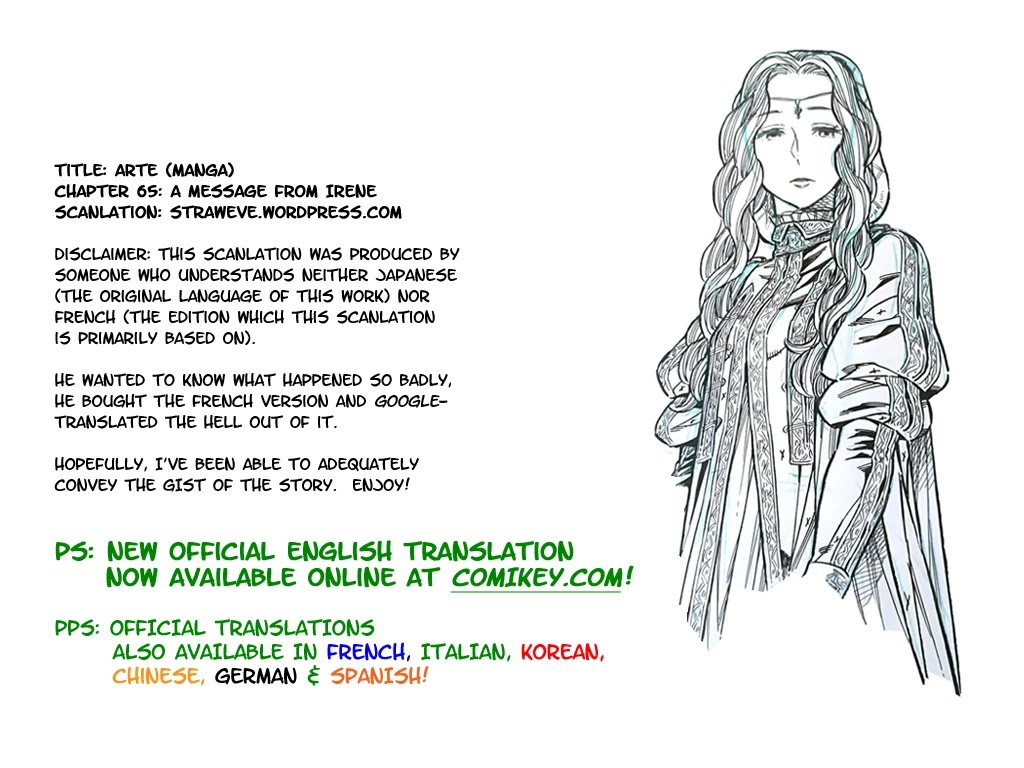 Arte Chapter 65 page 1 - Chapter 65: A Message From Irene