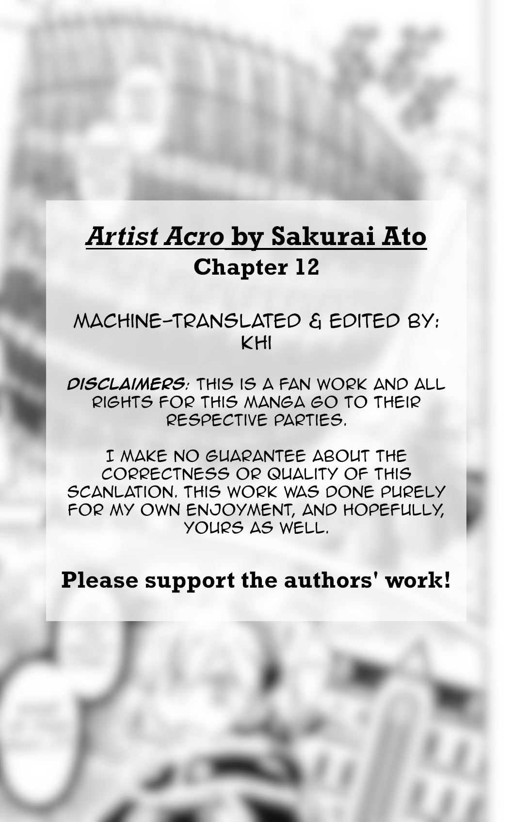 Artist Acro Chapter 12 page 1 - Chapter 12