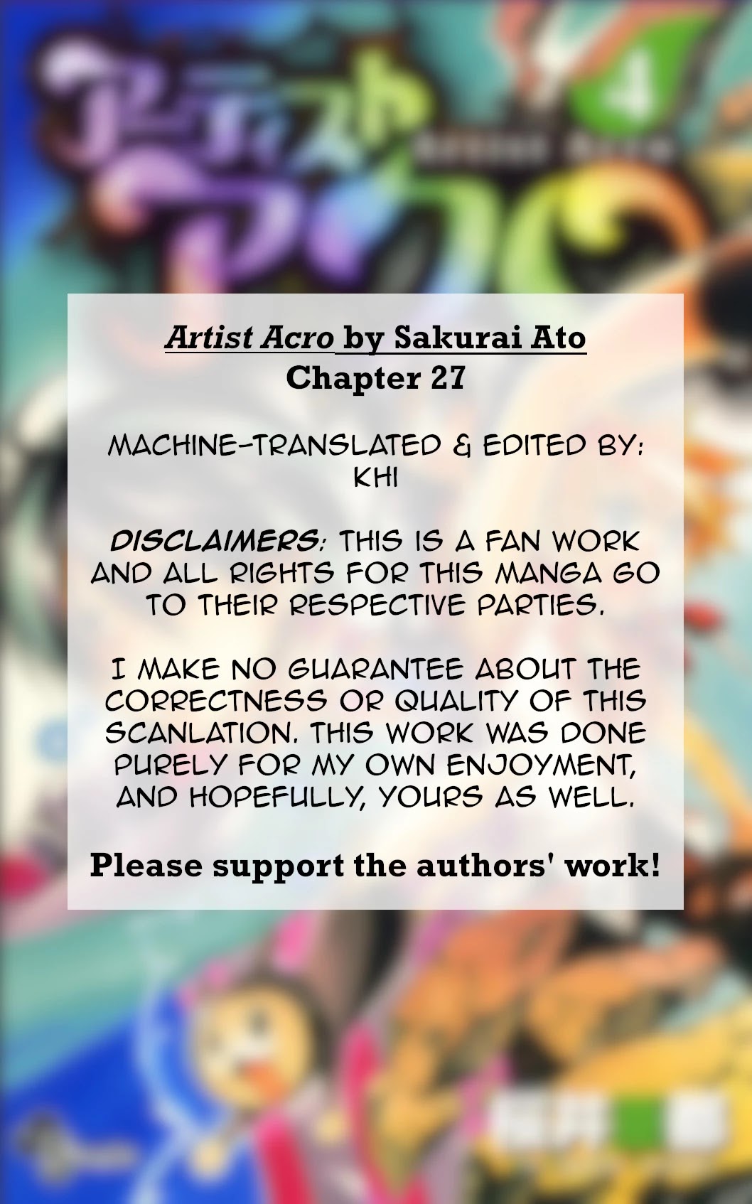 Artist Acro Chapter 27 page 2 - Chapter 27