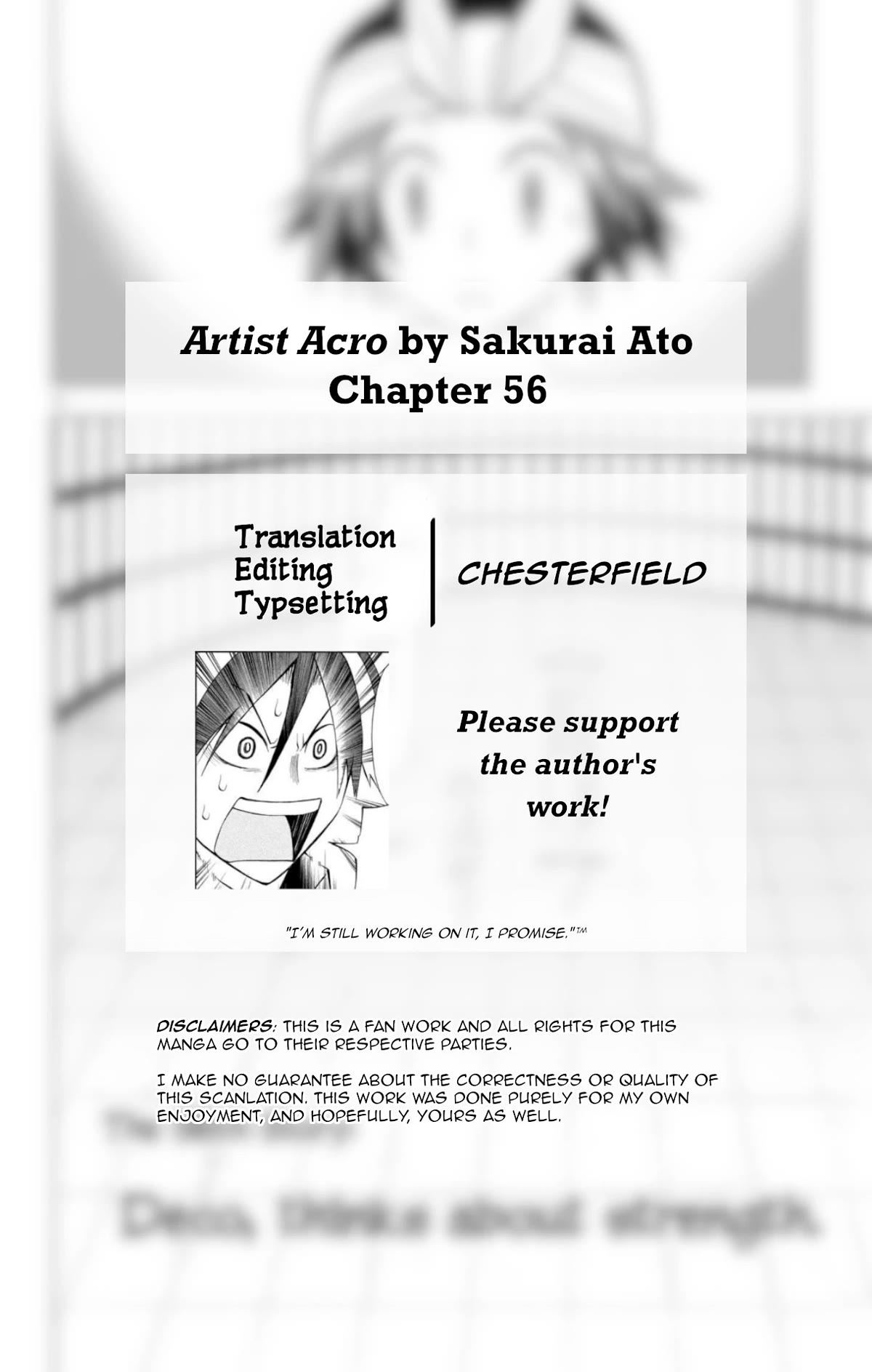 Artist Acro Chapter 56 page 3 - Chapter 56: Deco, thinks about strength