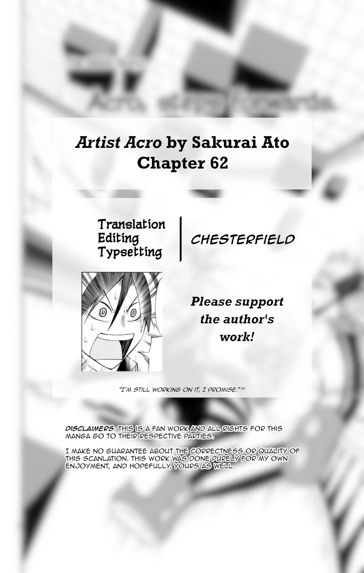 Artist Acro Chapter 62 page 3 - Chapter 62: Acro, steps forwards