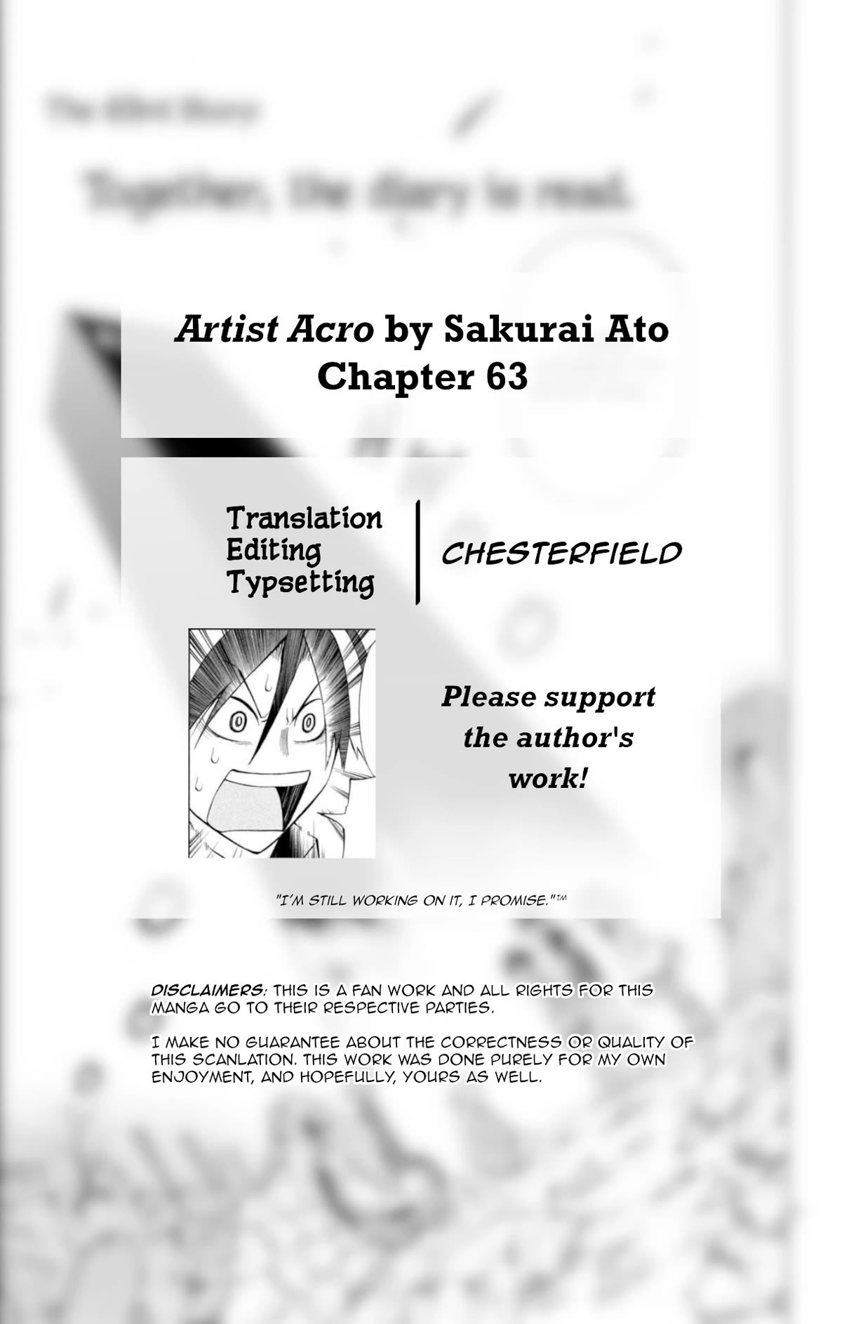 Artist Acro Chapter 63 page 4 - Chapter 63: Together, the diary is read
