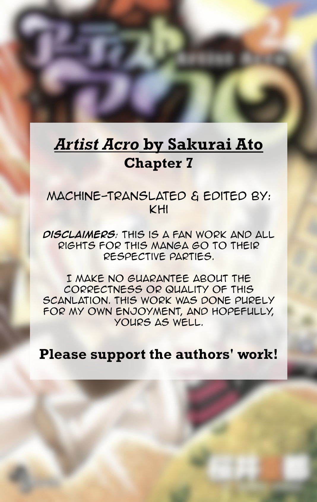 Artist Acro Chapter 7 page 2 - Chapter 7