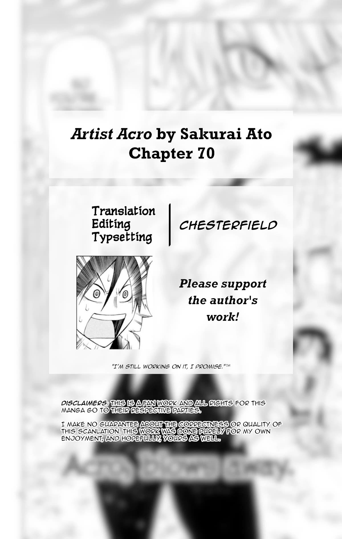 Artist Acro Chapter 70 page 3 - Chapter 70: Acro, blows away