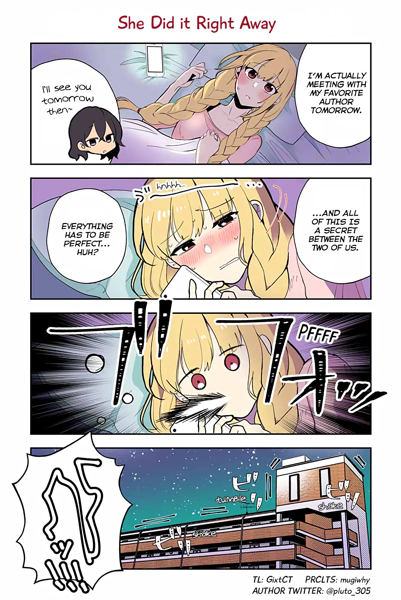 As a Result of a Classmate's Obsession with Yuri, I Was Exposed as an Author Chapter 11 page 1 - Chapter 11: She Did it Right Away