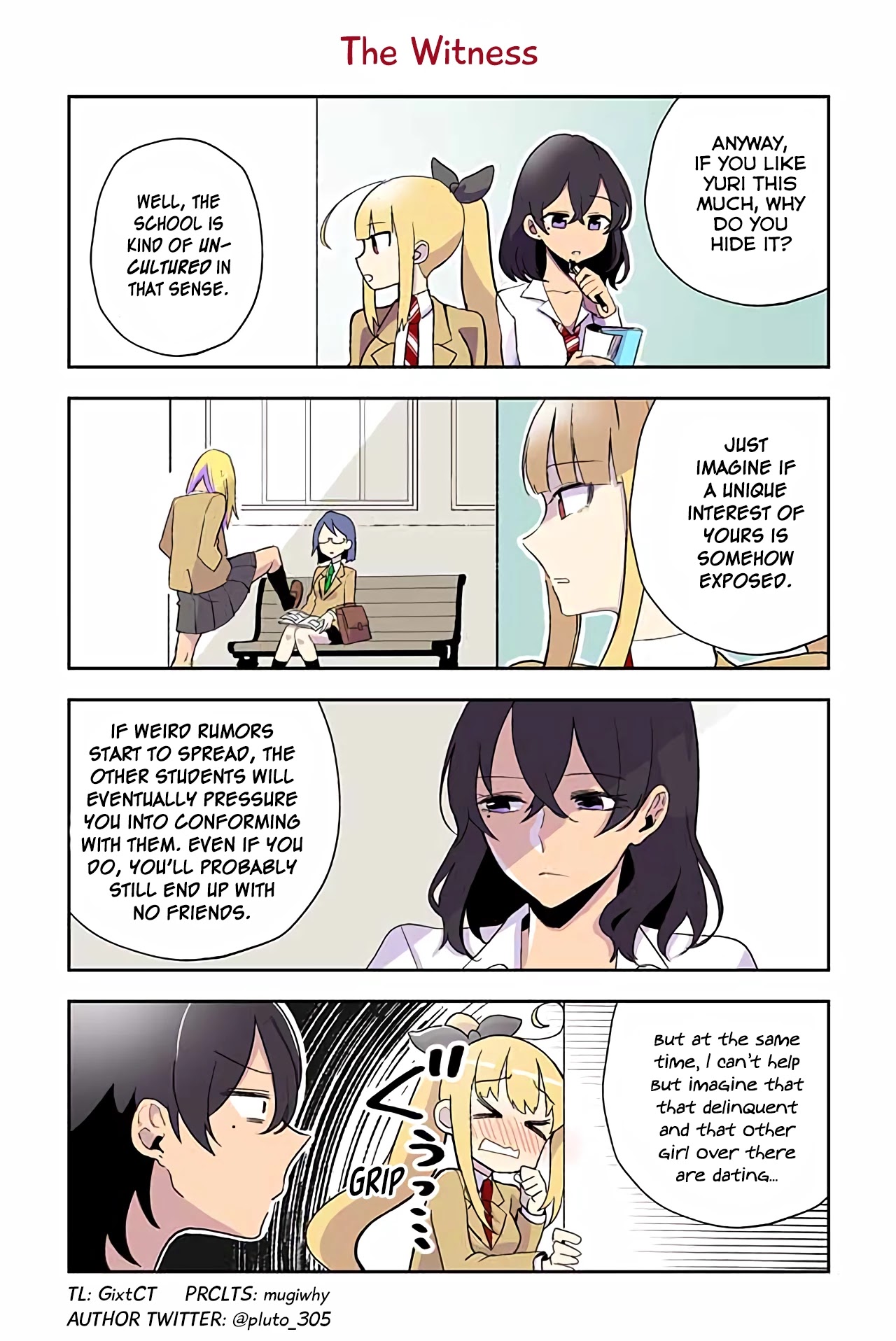 As a Result of a Classmate's Obsession with Yuri, I Was Exposed as an Author Chapter 16 page 1 - Chapter 16: The Witness