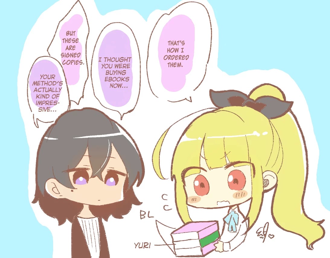 As a Result of a Classmate's Obsession with Yuri, I Was Exposed as an Author Chapter 23.2 page 15 - Chapter 23.2: Twitter Art (Nov24 to Dec16)