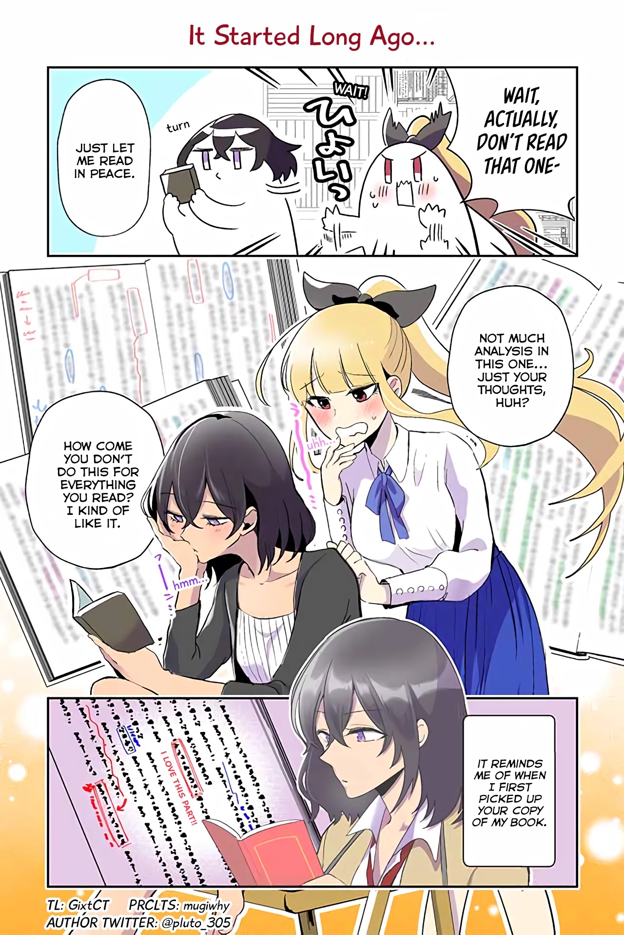 As a Result of a Classmate's Obsession with Yuri, I Was Exposed as an Author Chapter 23 page 1 - Chapter 23: It Started Long Ago...