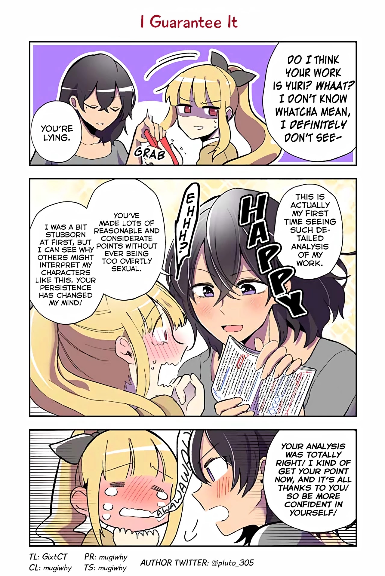 As a Result of a Classmate's Obsession with Yuri, I Was Exposed as an Author Chapter 8 page 1 - Chapter 8: I Guarantee It