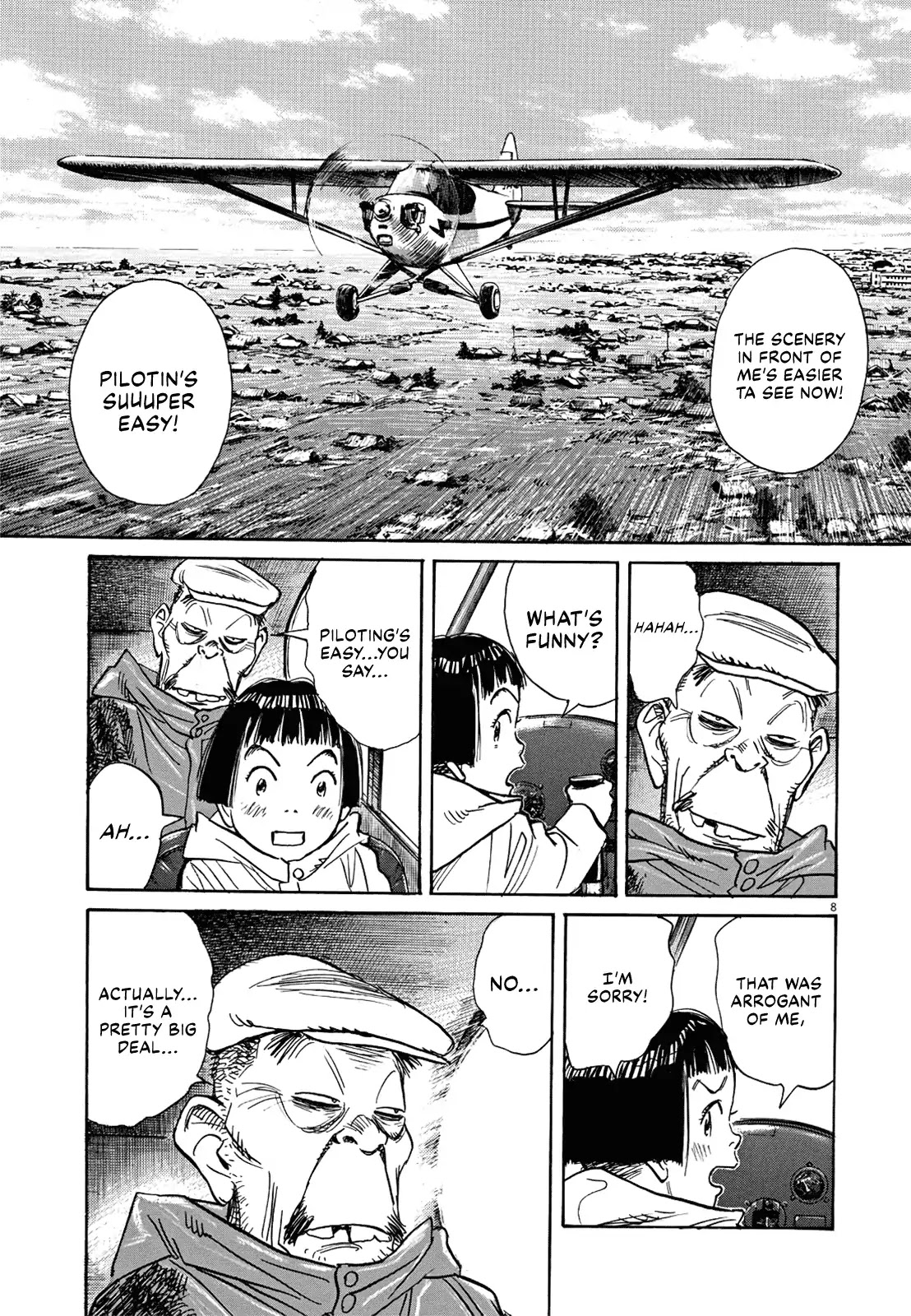 Asadora! Chapter 12 page 8 - Chapter 12: Real-Deal Plane Ride