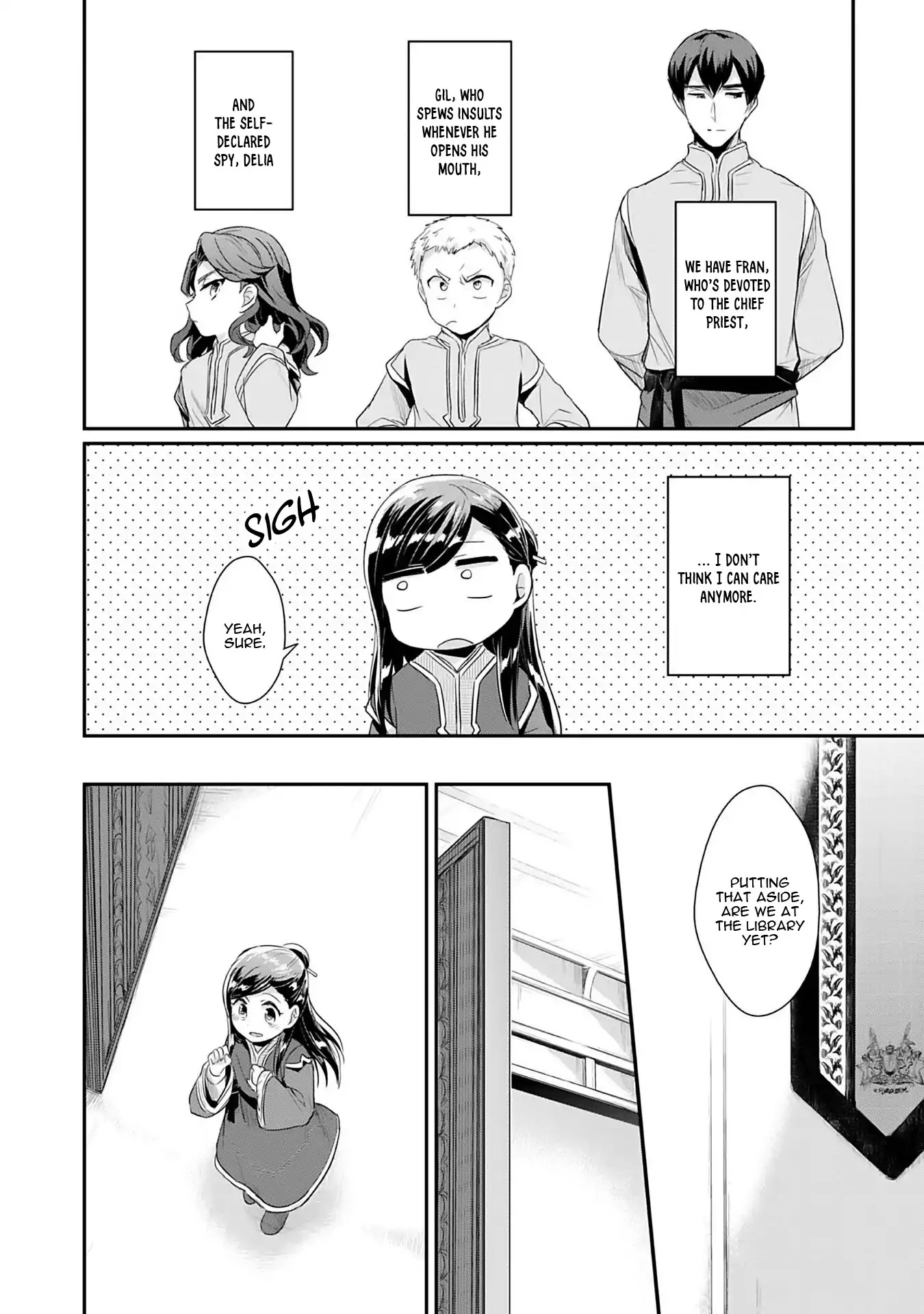 Ascendance of a Bookworm ~I'll Do Anything to Become a Librarian~ Part 2 「I'll Become a Shrine Maiden for Books!」 Chapter 1 page 37 - Chapter 1: An Apprentice Priestess at the Temple