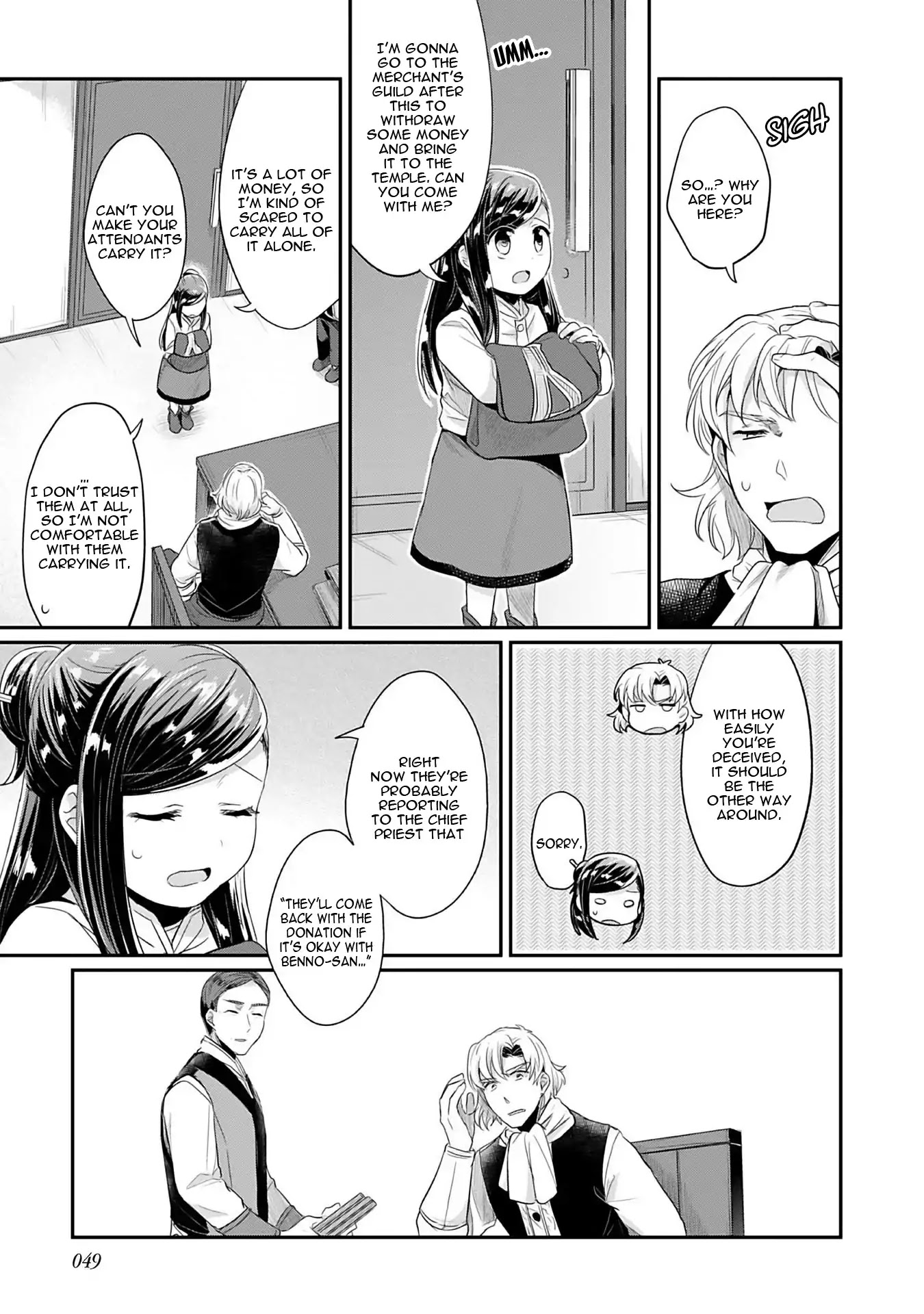 Ascendance of a Bookworm ~I'll Do Anything to Become a Librarian~ Part 2 「I'll Become a Shrine Maiden for Books!」 Chapter 1 page 50 - Chapter 1: An Apprentice Priestess at the Temple