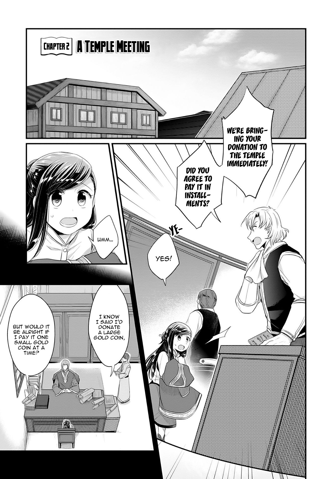 Ascendance of a Bookworm ~I'll Do Anything to Become a Librarian~ Part 2 「I'll Become a Shrine Maiden for Books!」 Chapter 2 page 2 - Chapter 2: A Temple Meeting