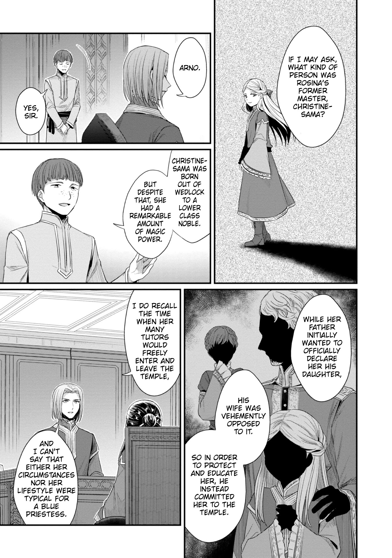 Ascendance of a Bookworm ~I'll Do Anything to Become a Librarian~ Part 2 「I'll Become a Shrine Maiden for Books!」 Chapter 22 page 6 - Chapter 22: An Apprentice Blue Priestess' Attendants