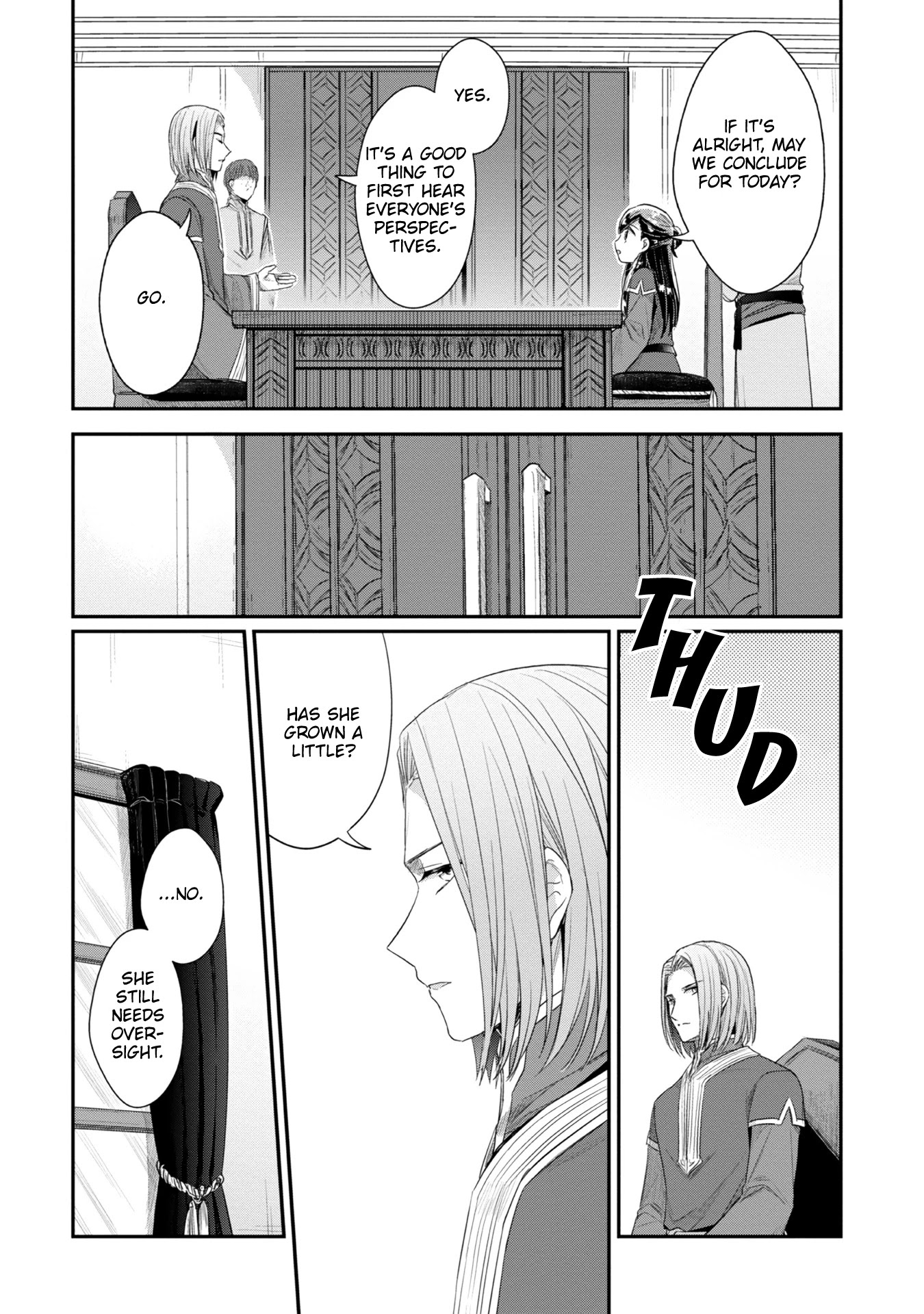Ascendance of a Bookworm ~I'll Do Anything to Become a Librarian~ Part 2 「I'll Become a Shrine Maiden for Books!」 Chapter 22 page 8 - Chapter 22: An Apprentice Blue Priestess' Attendants