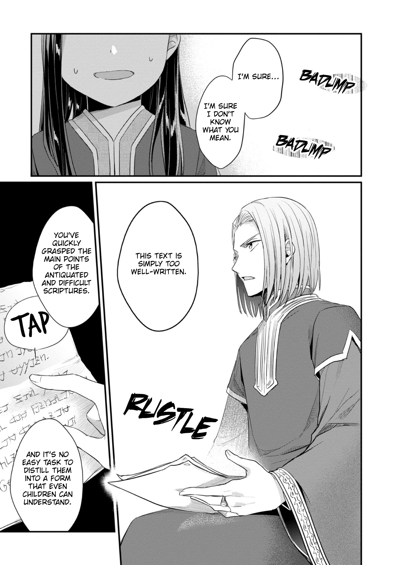 Ascendance of a Bookworm ~I'll Do Anything to Become a Librarian~ Part 2 「I'll Become a Shrine Maiden for Books!」 Chapter 25 page 30 - Chapter 25: The Challenge of Large Prints