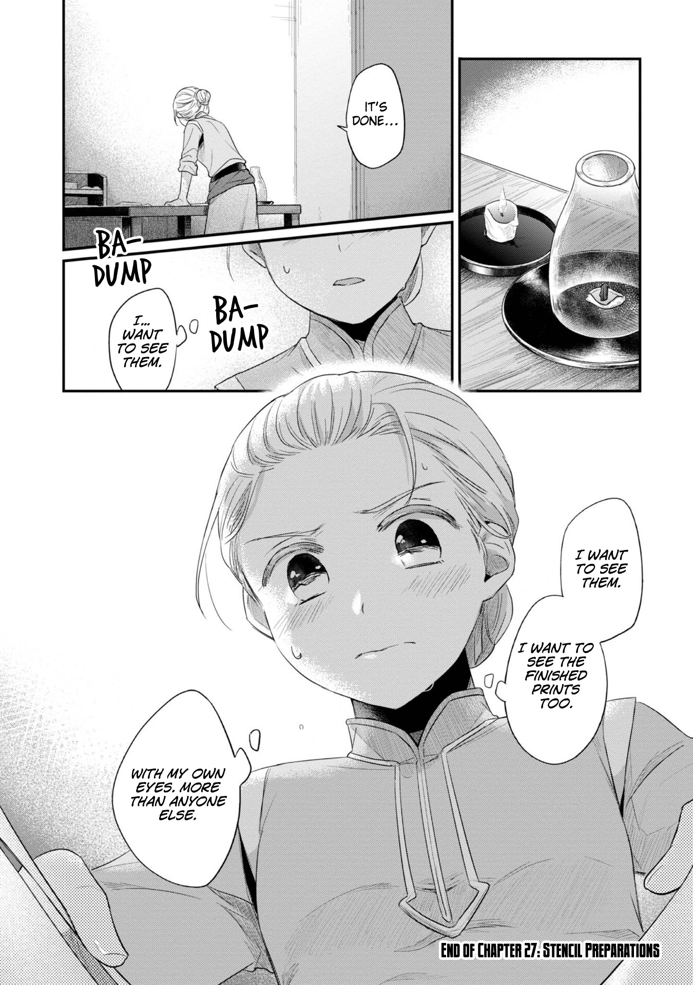Ascendance of a Bookworm ~I'll Do Anything to Become a Librarian~ Part 2 「I'll Become a Shrine Maiden for Books!」 Chapter 27 page 23 - Chapter 27: Stencil Preparations