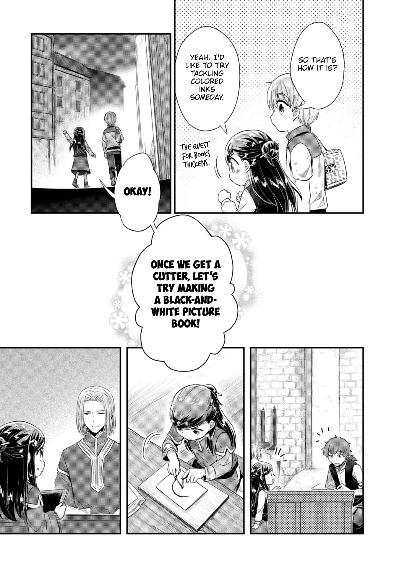 Ascendance of a Bookworm ~I'll Do Anything to Become a Librarian~ Part 2 「I'll Become a Shrine Maiden for Books!」 Chapter 27 page 6 - Chapter 27: Stencil Preparations