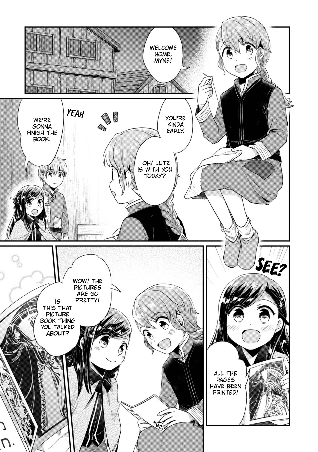 Ascendance of a Bookworm ~I'll Do Anything to Become a Librarian~ Part 2 「I'll Become a Shrine Maiden for Books!」 Chapter 28 page 27 - Chapter 28: Binding the Children's Scriptures