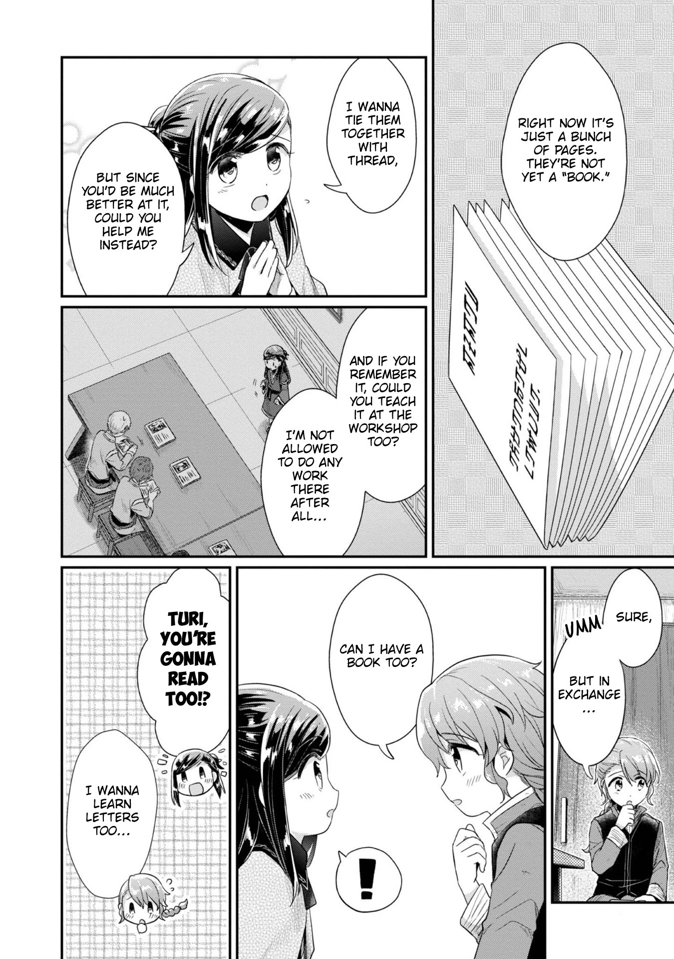Ascendance of a Bookworm ~I'll Do Anything to Become a Librarian~ Part 2 「I'll Become a Shrine Maiden for Books!」 Chapter 28 page 28 - Chapter 28: Binding the Children's Scriptures