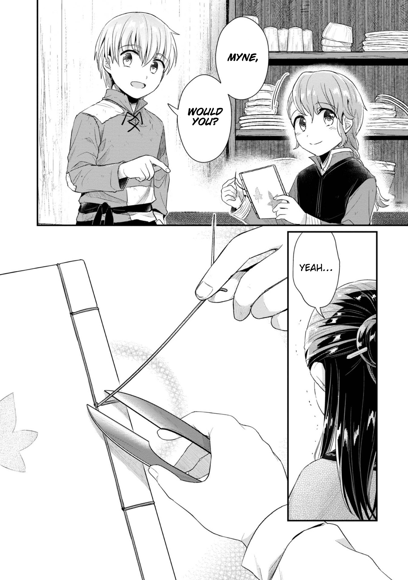 Ascendance of a Bookworm ~I'll Do Anything to Become a Librarian~ Part 2 「I'll Become a Shrine Maiden for Books!」 Chapter 28 page 34 - Chapter 28: Binding the Children's Scriptures