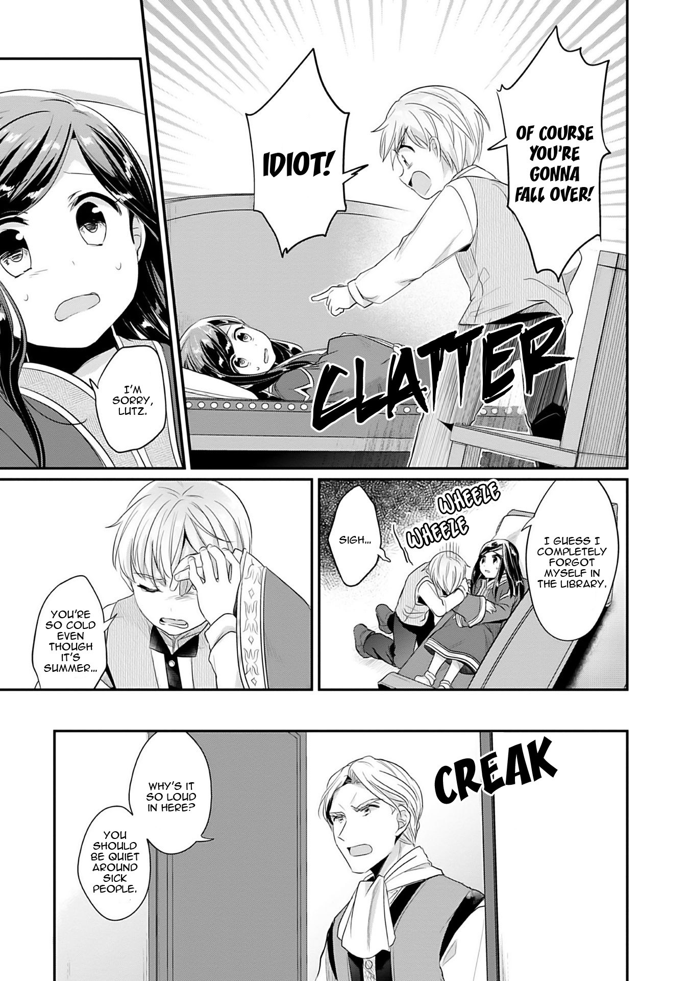 Ascendance of a Bookworm ~I'll Do Anything to Become a Librarian~ Part 2 「I'll Become a Shrine Maiden for Books!」 Chapter 3 page 19 - Chapter 3: The Reason I Collapsed