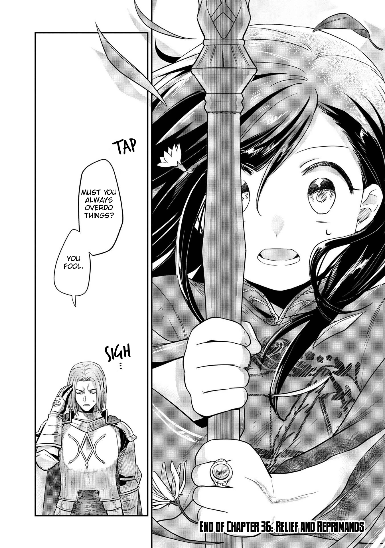 Ascendance of a Bookworm ~I'll Do Anything to Become a Librarian~ Part 2 「I'll Become a Shrine Maiden for Books!」 Chapter 36 page 36 - Chapter 36: Relief and Reprimands