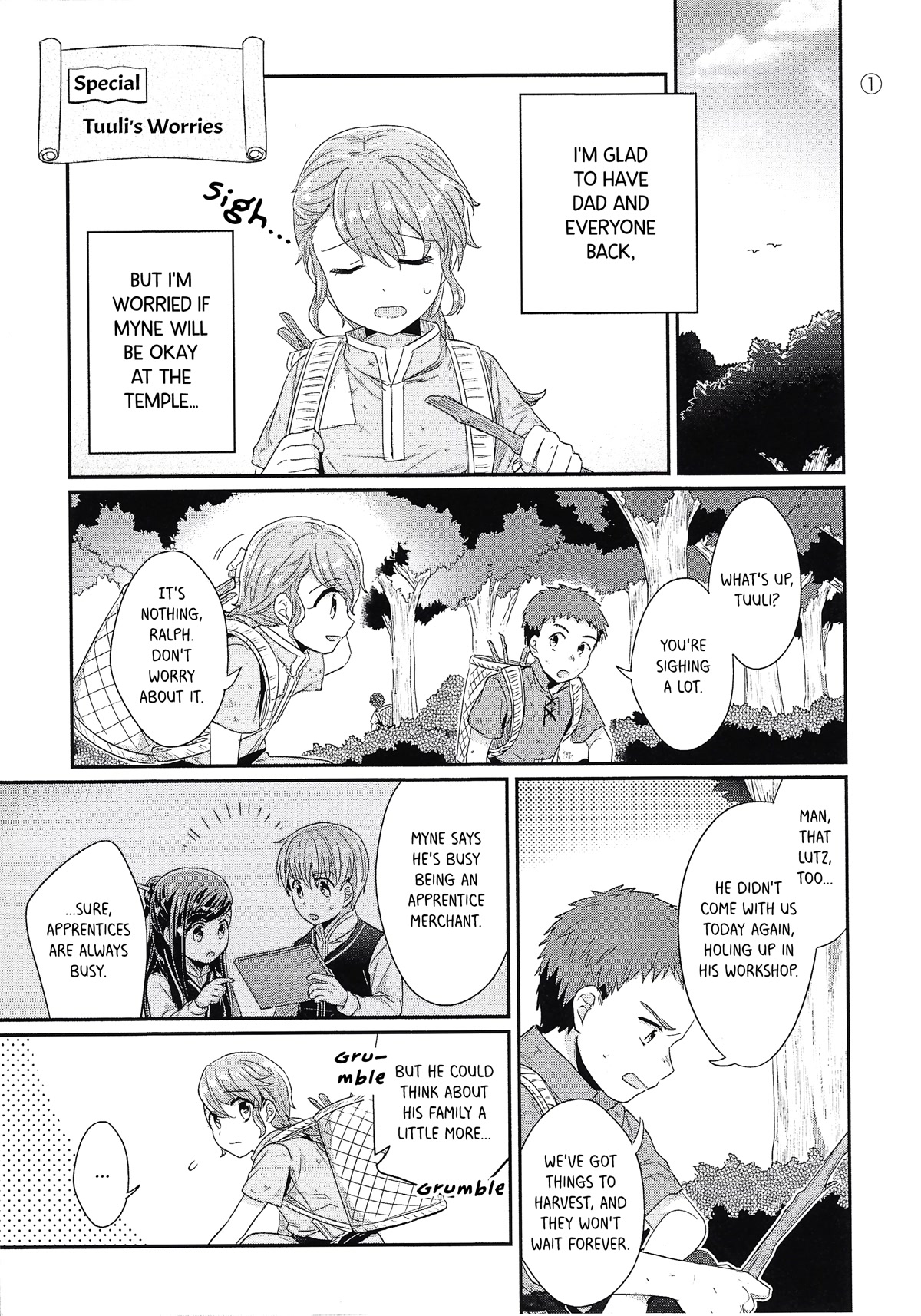Ascendance of a Bookworm ~I'll Do Anything to Become a Librarian~ Part 2 「I'll Become a Shrine Maiden for Books!」 Chapter 4.6 page 1 - Chapter 4.6: Tuulie's Worries - ToBooks Exclusive