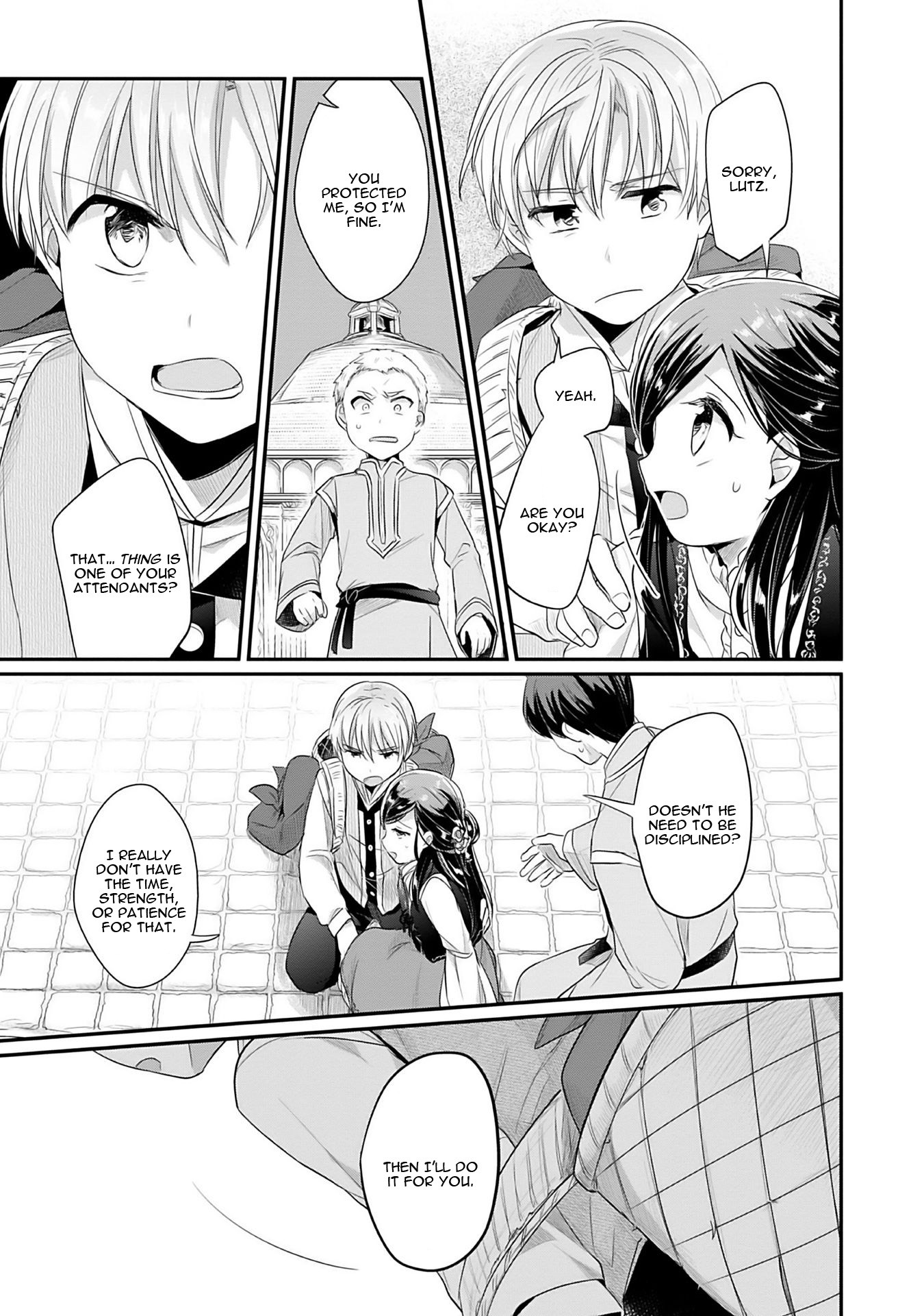 Ascendance of a Bookworm ~I'll Do Anything to Become a Librarian~ Part 2 「I'll Become a Shrine Maiden for Books!」 Chapter 4 page 28 - Chapter 4: What Should Be Given