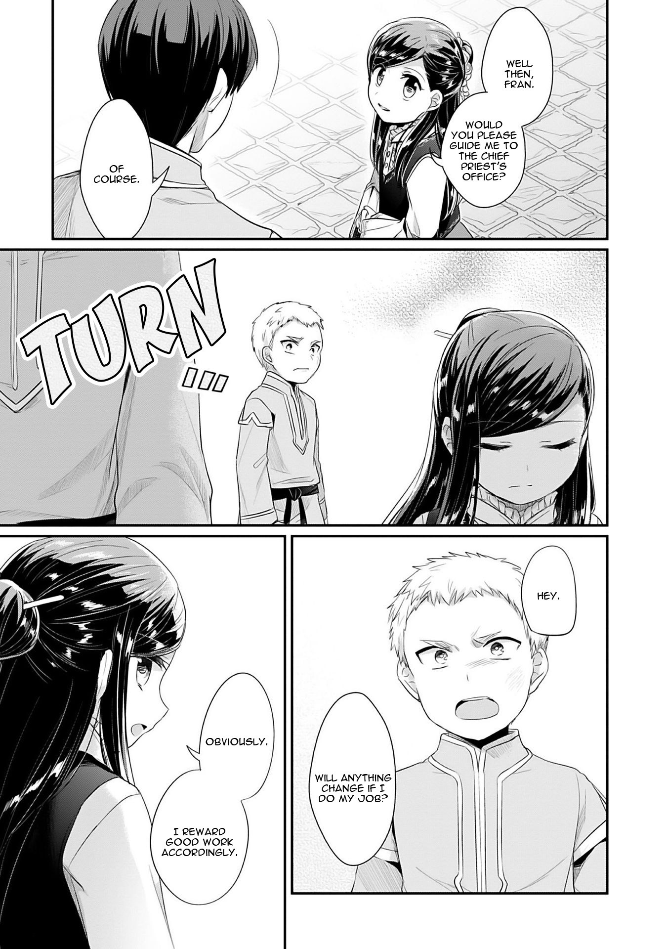 Ascendance of a Bookworm ~I'll Do Anything to Become a Librarian~ Part 2 「I'll Become a Shrine Maiden for Books!」 Chapter 4 page 36 - Chapter 4: What Should Be Given