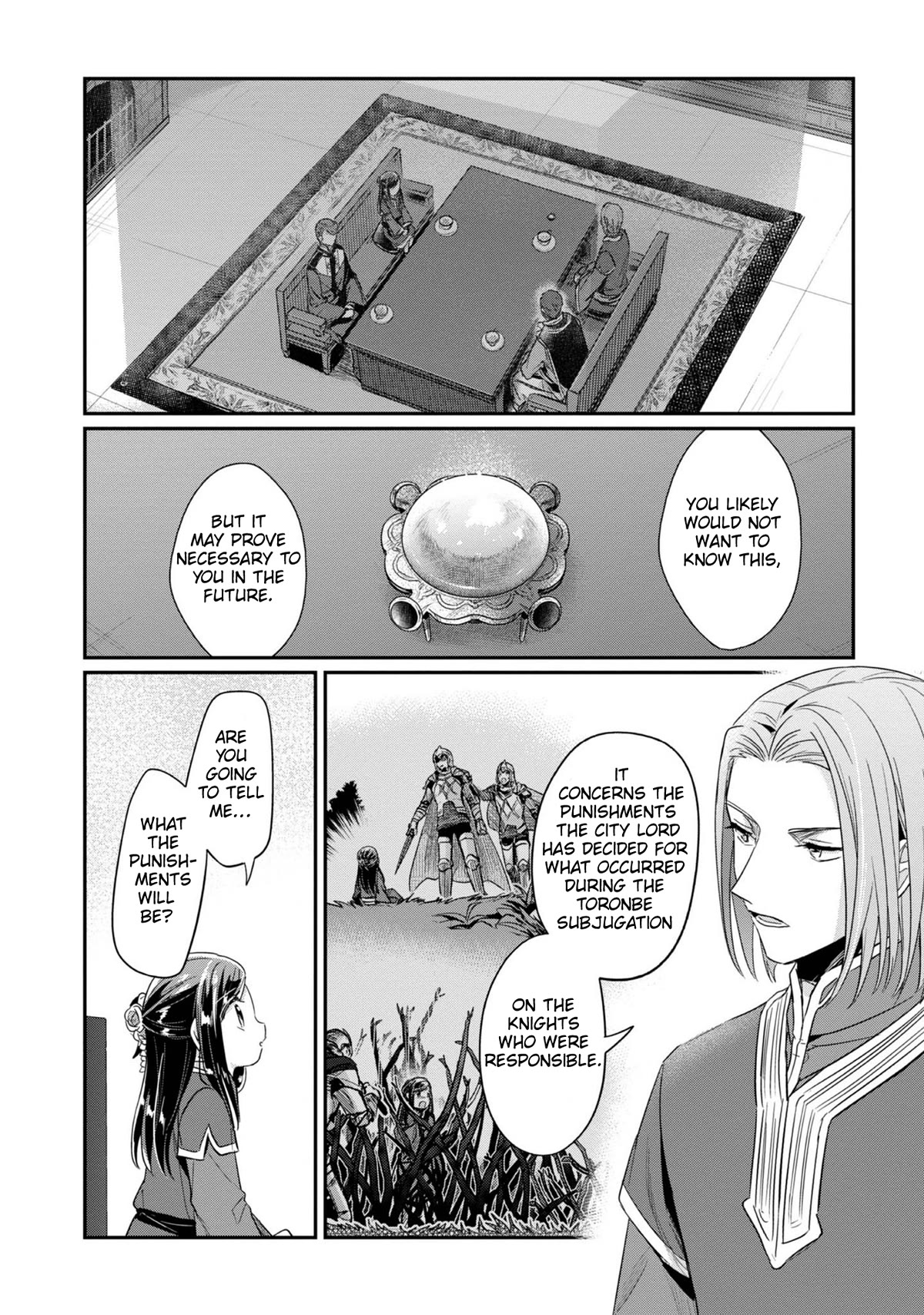 Ascendance of a Bookworm ~I'll Do Anything to Become a Librarian~ Part 2 「I'll Become a Shrine Maiden for Books!」 Chapter 42 page 23 - Chapter 42: The Knight Order's Punishment and My Future