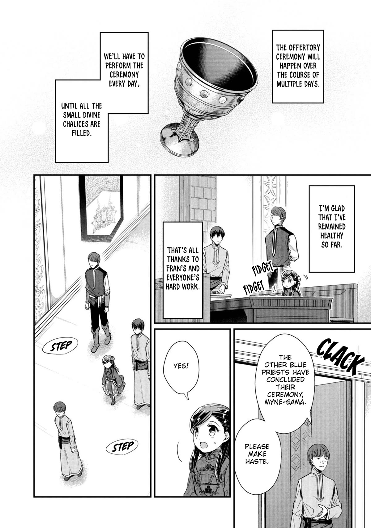 Ascendance of a Bookworm ~I'll Do Anything to Become a Librarian~ Part 2 「I'll Become a Shrine Maiden for Books!」 Chapter 43 page 21 - Chapter 43: The Offertory Ceremony