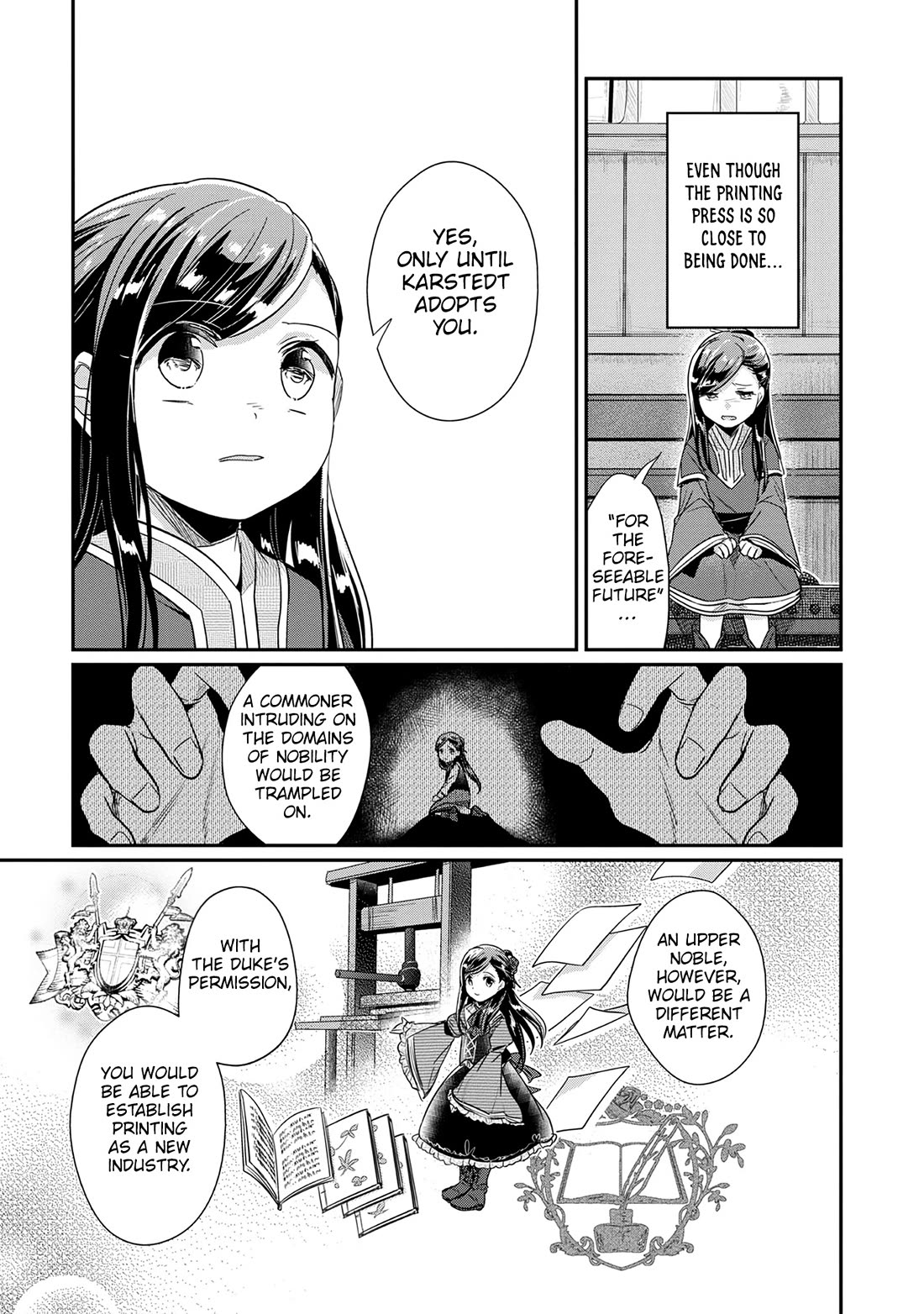 Ascendance of a Bookworm ~I'll Do Anything to Become a Librarian~ Part 2 「I'll Become a Shrine Maiden for Books!」 Chapter 50 page 22 - Chapter 50: Blue Priest's Present