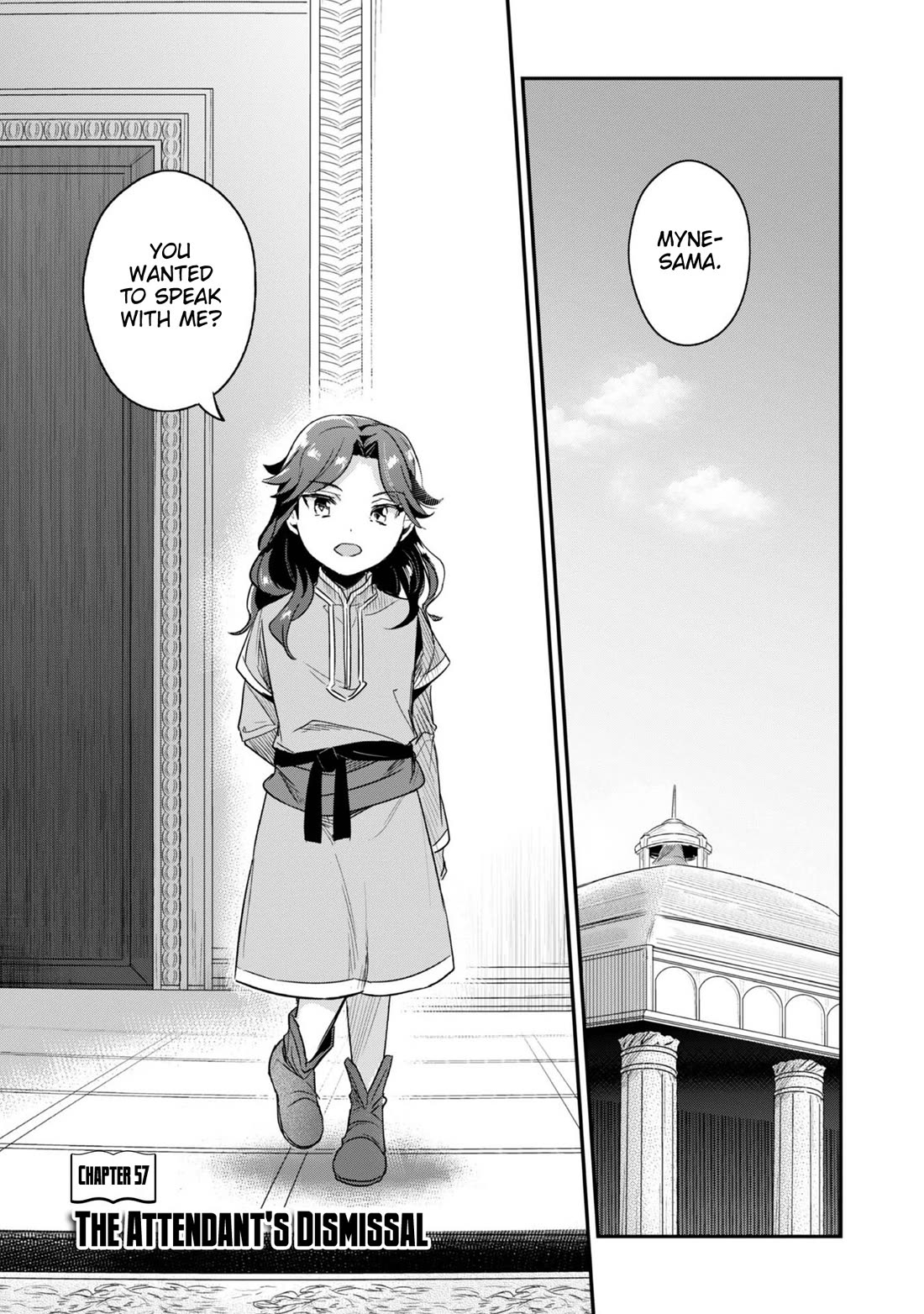 Ascendance of a Bookworm ~I'll Do Anything to Become a Librarian~ Part 2 「I'll Become a Shrine Maiden for Books!」 Chapter 57 page 2 - Chapter 57: The Attendant's Dismissal