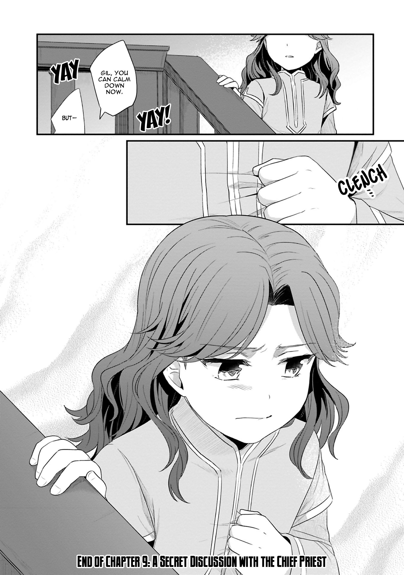Ascendance of a Bookworm ~I'll Do Anything to Become a Librarian~ Part 2 「I'll Become a Shrine Maiden for Books!」 Chapter 9 page 38 - Chapter 9: A Secret Discussion with the Chief Priest