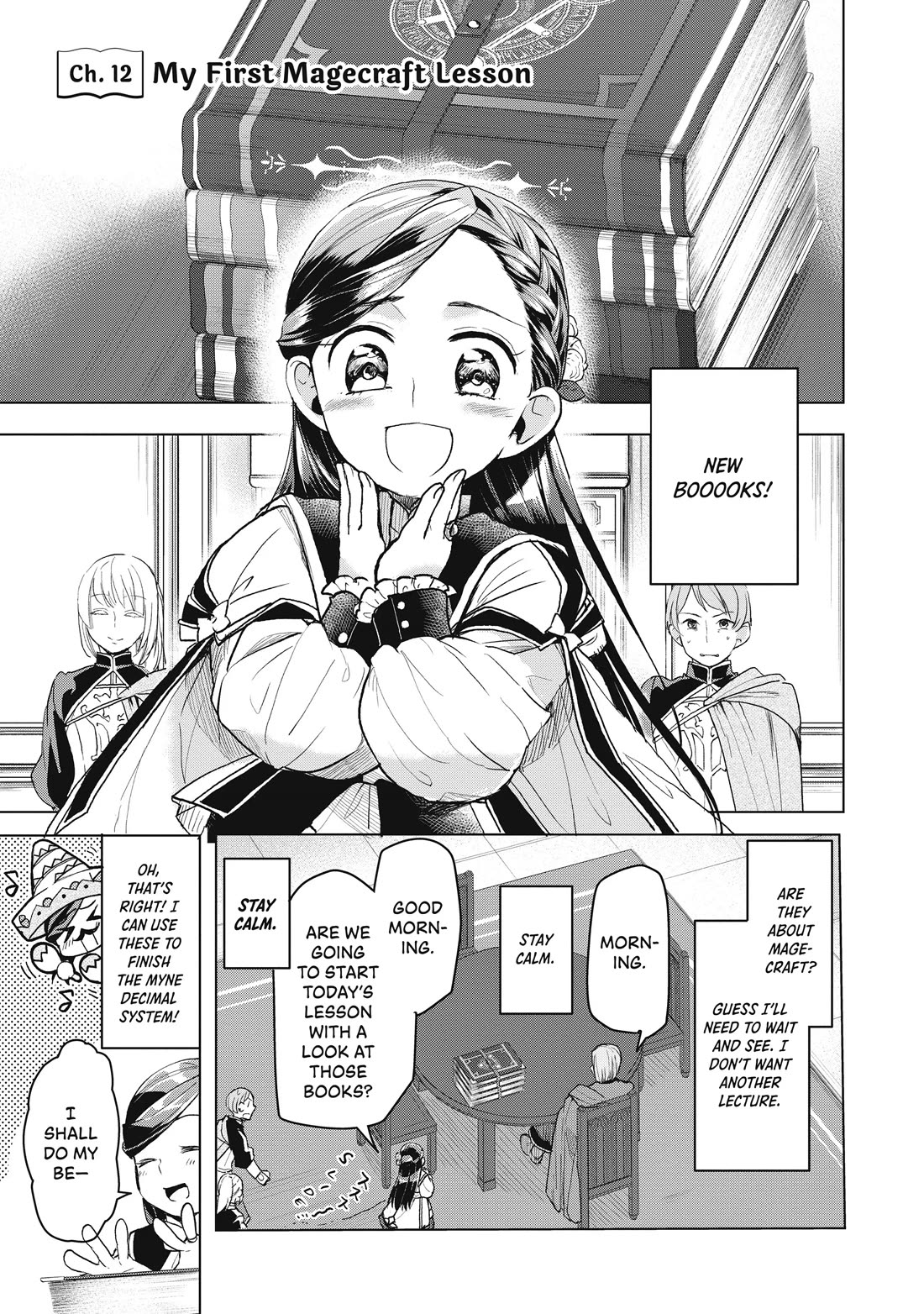 Ascendance of a Bookworm ~I'll do anything to become a librarian~ Part 3 「Let's Spread the Book to the Territory!」 Chapter 12 page 1 - Chapter 12: My First Magecraft Lesson