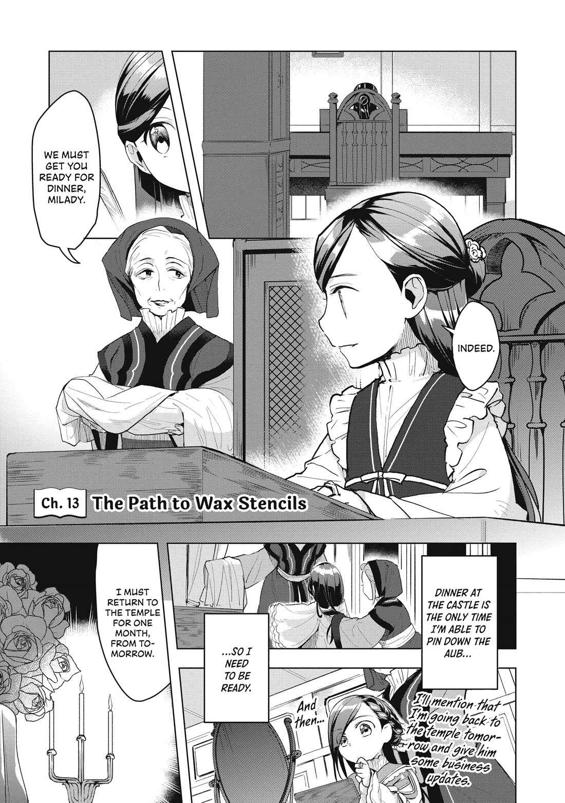 Ascendance of a Bookworm ~I'll do anything to become a librarian~ Part 3 「Let's Spread the Book to the Territory!」 Chapter 13 page 1 - Chapter 13: The Path to Wax Stencils