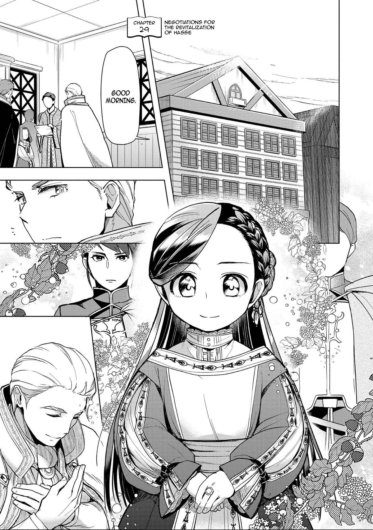 Ascendance of a Bookworm ~I'll do anything to become a librarian~ Part 3 「Let's Spread the Book to the Territory!」 Chapter 29 page 1 - Chapter 29: Negotiations for the Revitalization of Hasse