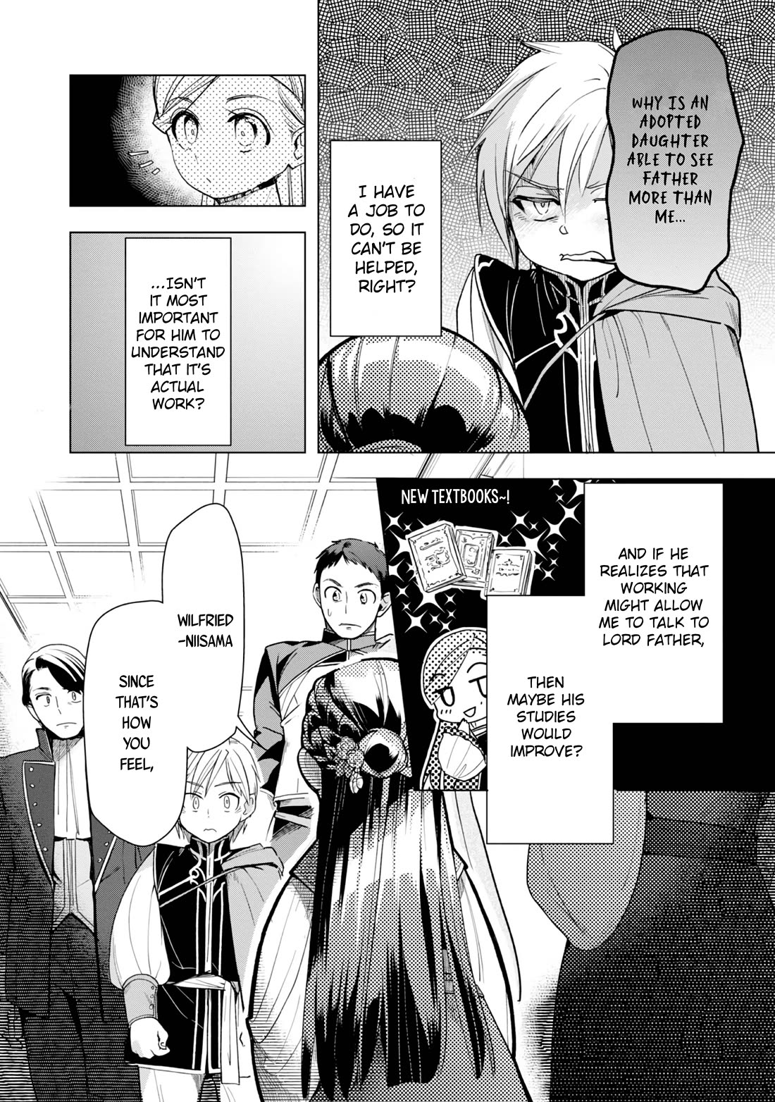 Ascendance of a Bookworm ~I'll do anything to become a librarian~ Part 3 「Let's Spread the Book to the Territory!」 Chapter 30 page 12 - Chapter 30: Wilfried's Learning Environment