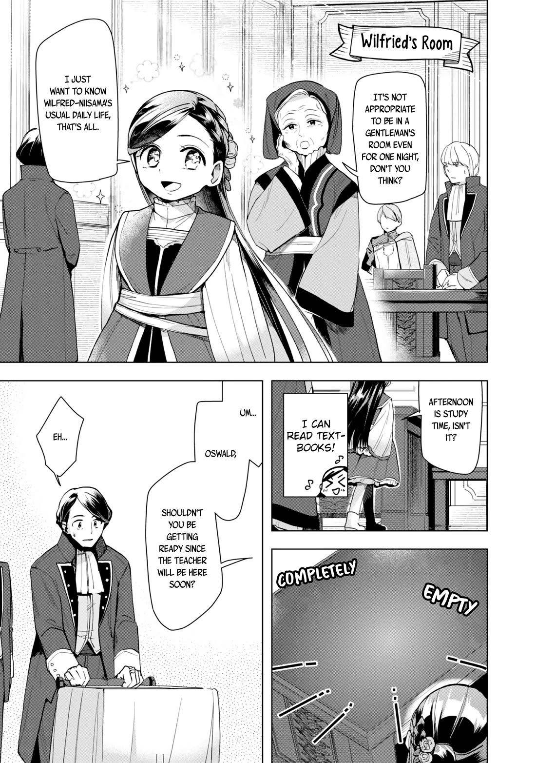 Ascendance of a Bookworm ~I'll do anything to become a librarian~ Part 3 「Let's Spread the Book to the Territory!」 Chapter 30 page 21 - Chapter 30: Wilfried's Learning Environment
