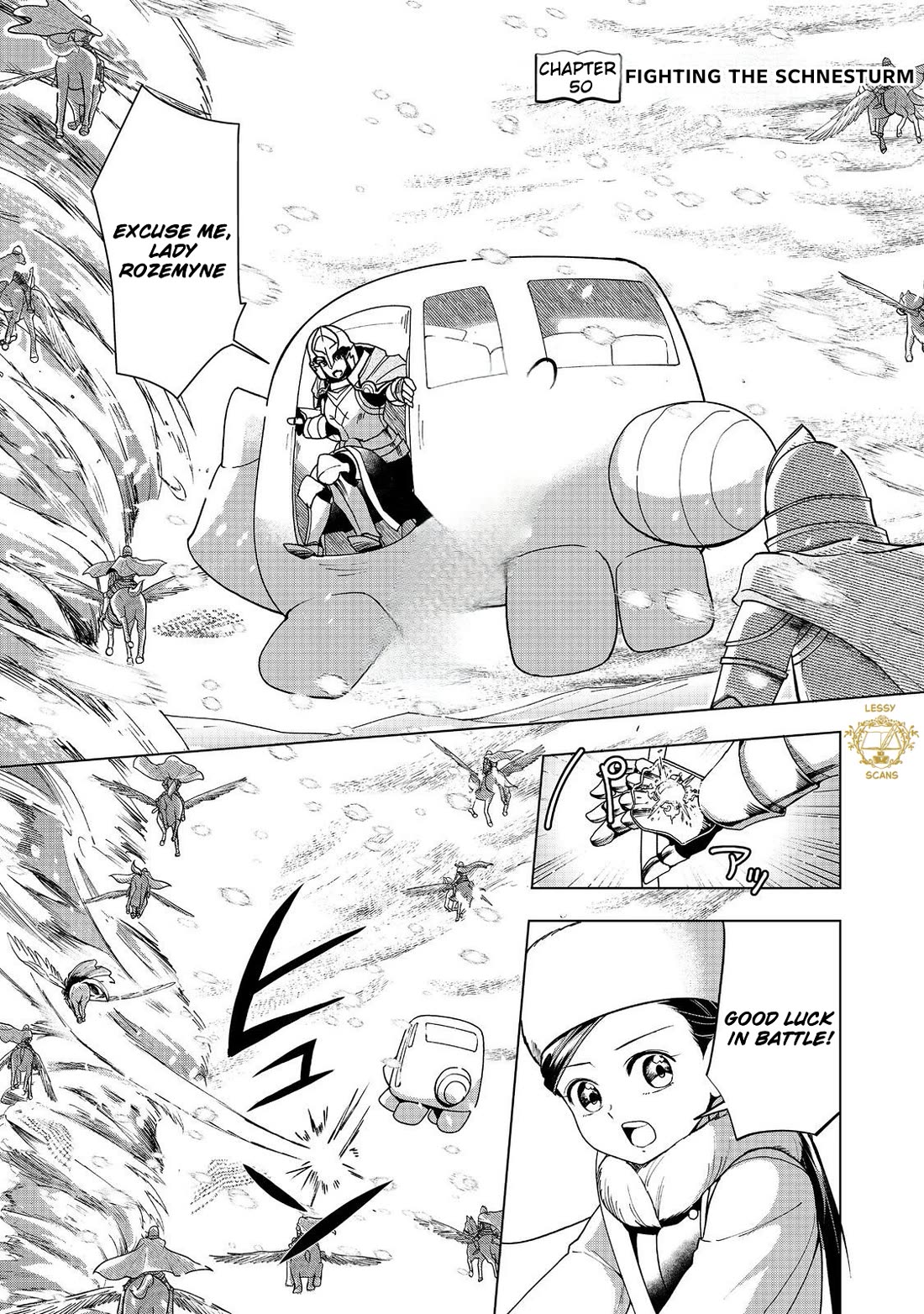 Ascendance of a Bookworm ~I'll do anything to become a librarian~ Part 3 「Let's Spread the Book to the Territory!」 Chapter 50 page 1 - Chapter 50: Fighting the schnesturm