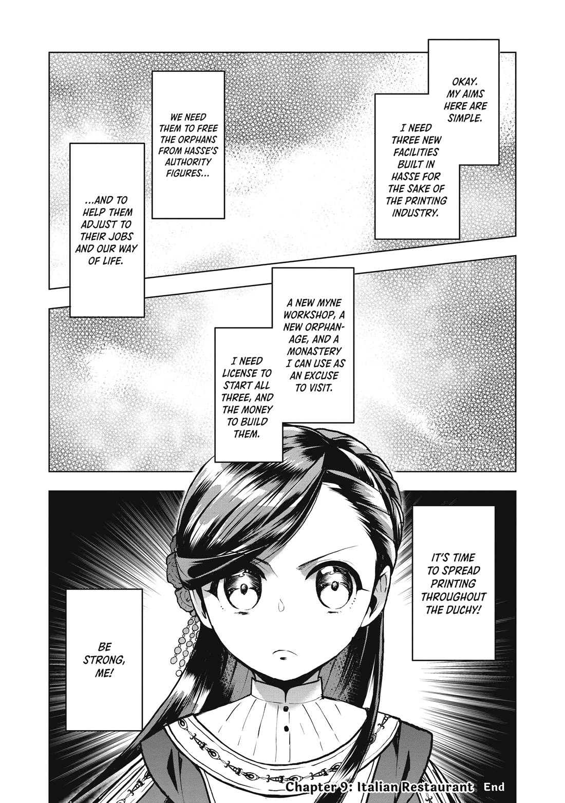 Ascendance of a Bookworm ~I'll do anything to become a librarian~ Part 3 「Let's Spread the Book to the Territory!」 Chapter 9 page 21 - Chapter 9: Italian Restaurant