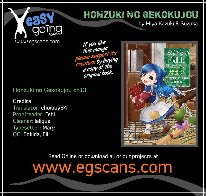 Ascendance of a Bookworm Chapter 13 page 1 - Chapter 13: The Path to Japanese Paper