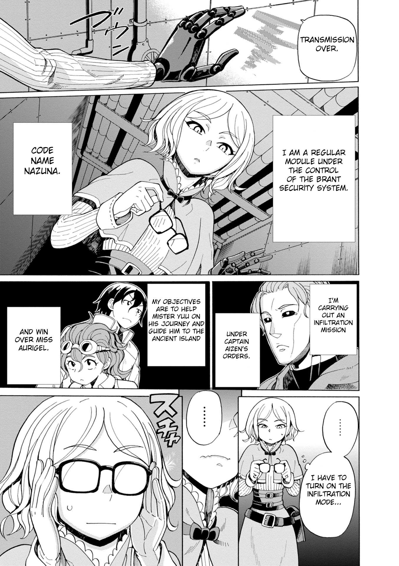 Asebi and Adventurers of Sky World Chapter 43 page 1 - Chapter 43: Nazuna​‘s struggle and Licorice’s indecision​