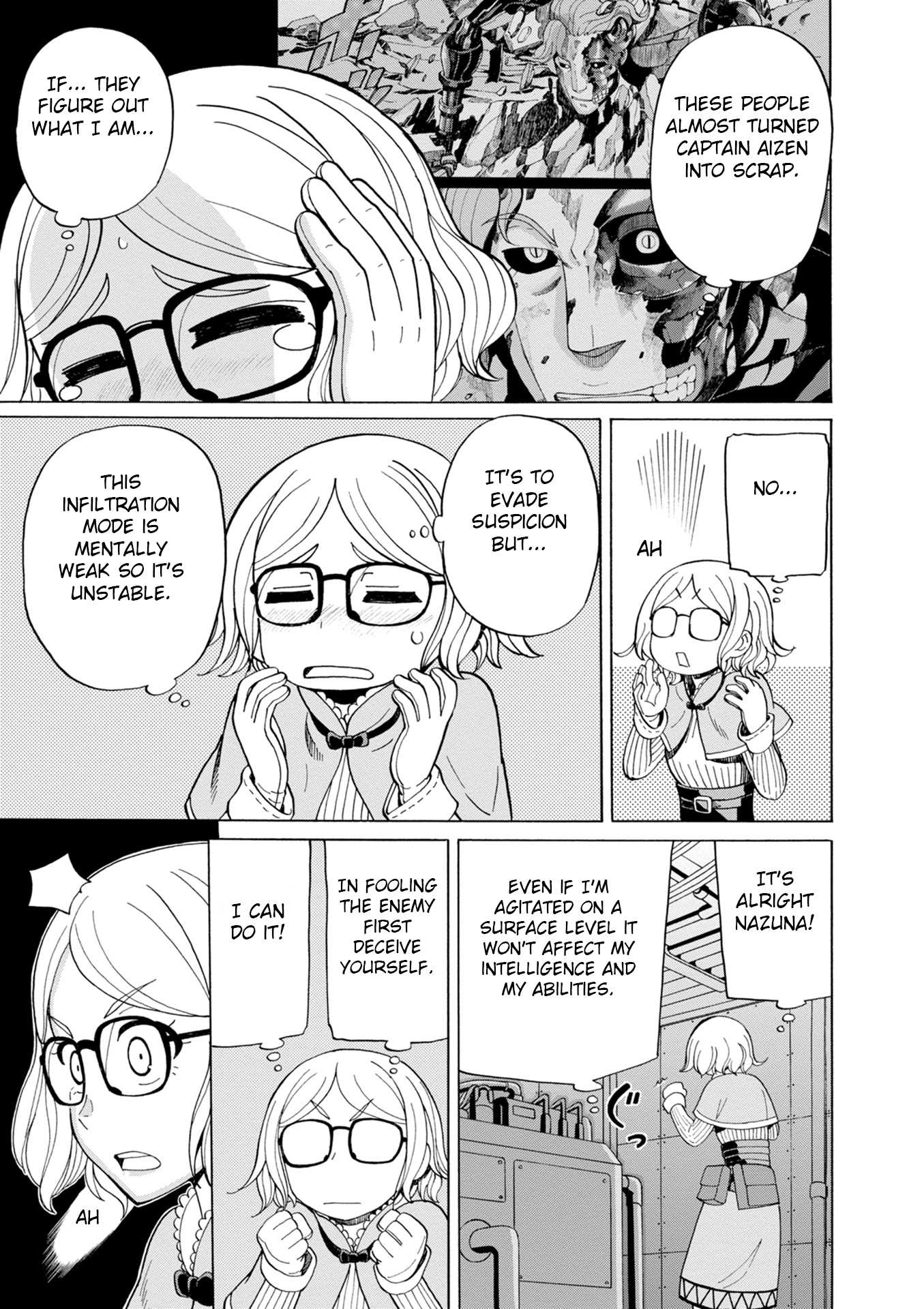 Asebi and Adventurers of Sky World Chapter 43 page 3 - Chapter 43: Nazuna​‘s struggle and Licorice’s indecision​